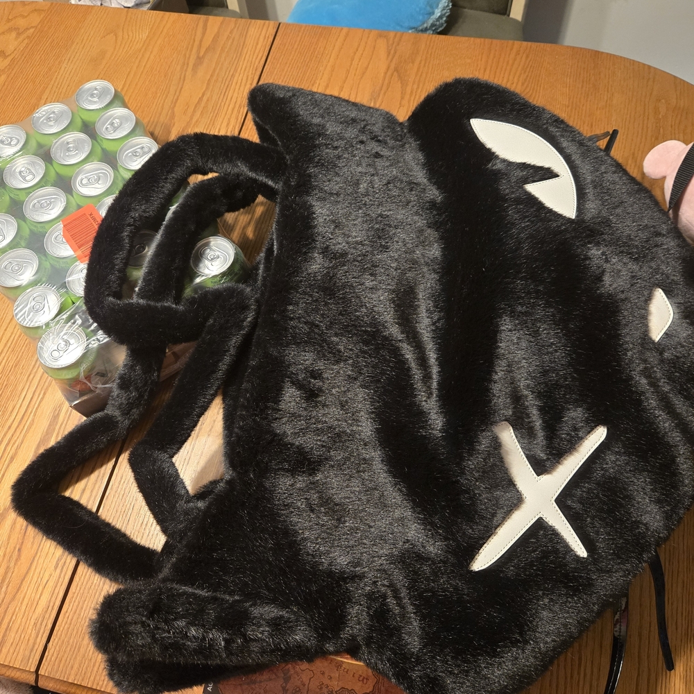 Black Oversized Head Cat Weekend Bag